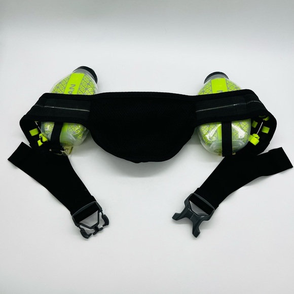 Nathan Black and Neon Yellow Hydration Belt with two 8oz bottles - Picture 7 of 14
